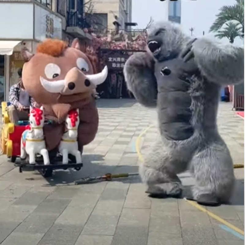 Gorillas vs Wild Boars