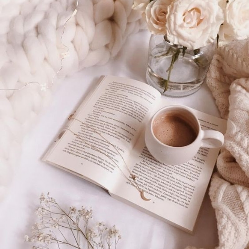 teacups and pages with nature. 