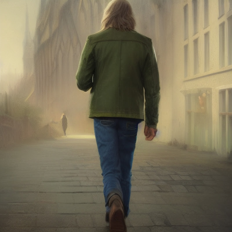 Middle-aged Swede goes for a walk