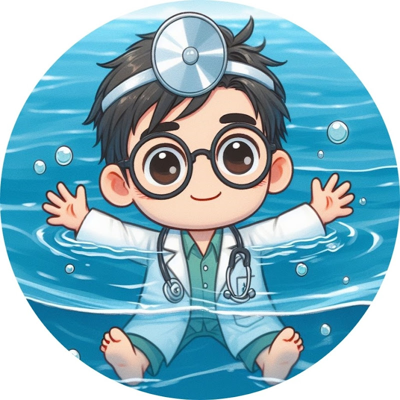 바다에 빠진 내과의사 Doctor underwater