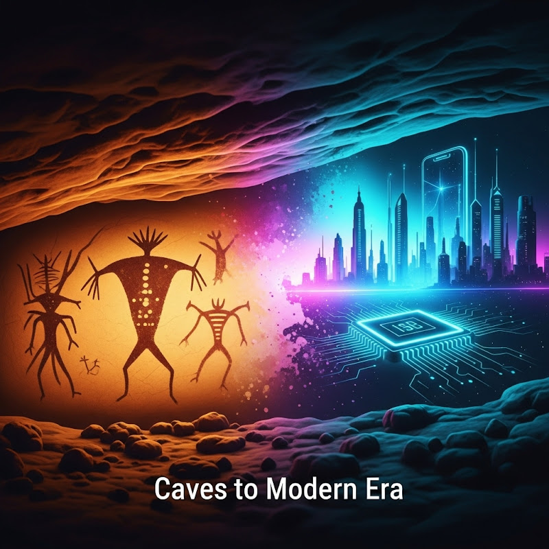 From Caves To Modern ERA(English and Hindi )