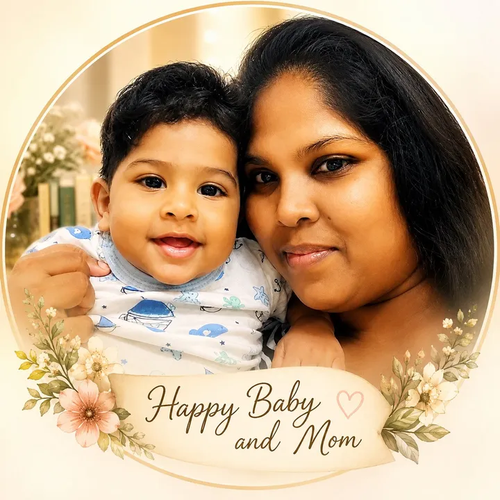 Happy Baby and Mom