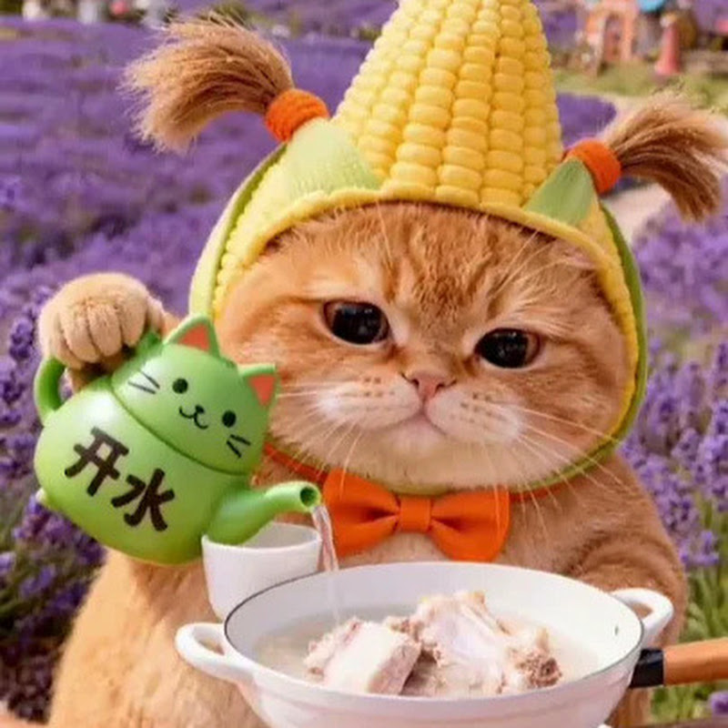 Orange Cat Cooking