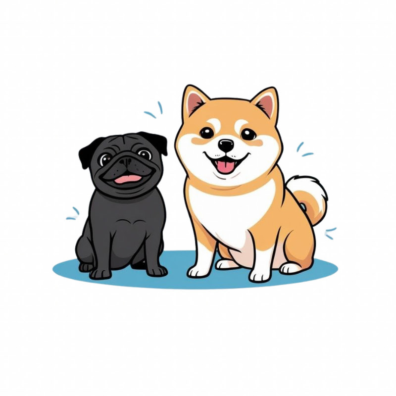 悟空と不二子　ー柴犬&パグの日常ー
