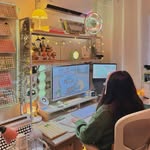 mary erika | cozy desk setup