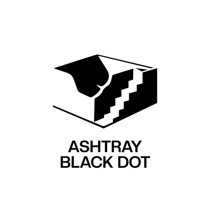 Ashtray Black Dot