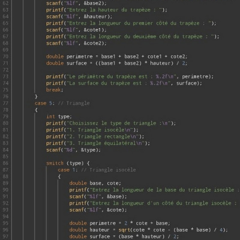 Solution Codage