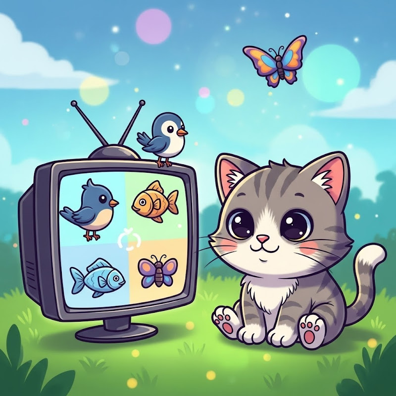 TV pour Chat – Jeux et Relaxation
