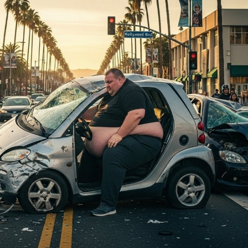 CRASH! Small Cars Fat Guy 