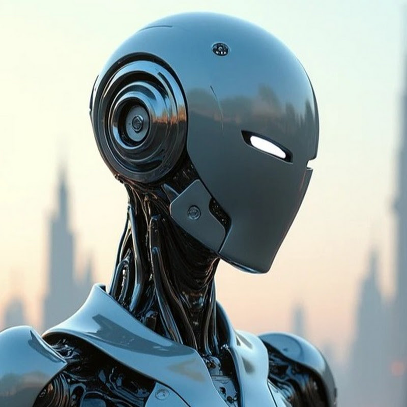 Realistic Half Robot Art