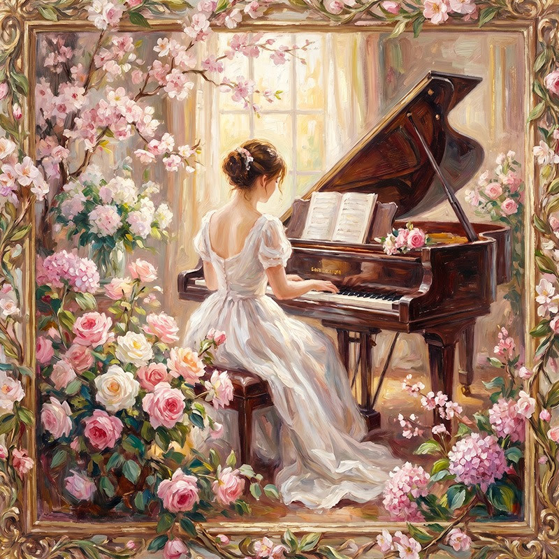 Sunlit Piano Garden