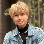 藤田 翼  /メンズカラー/ ハイトーンカラー/センターパート／ラウンドマッシュ/大阪/四ツ橋