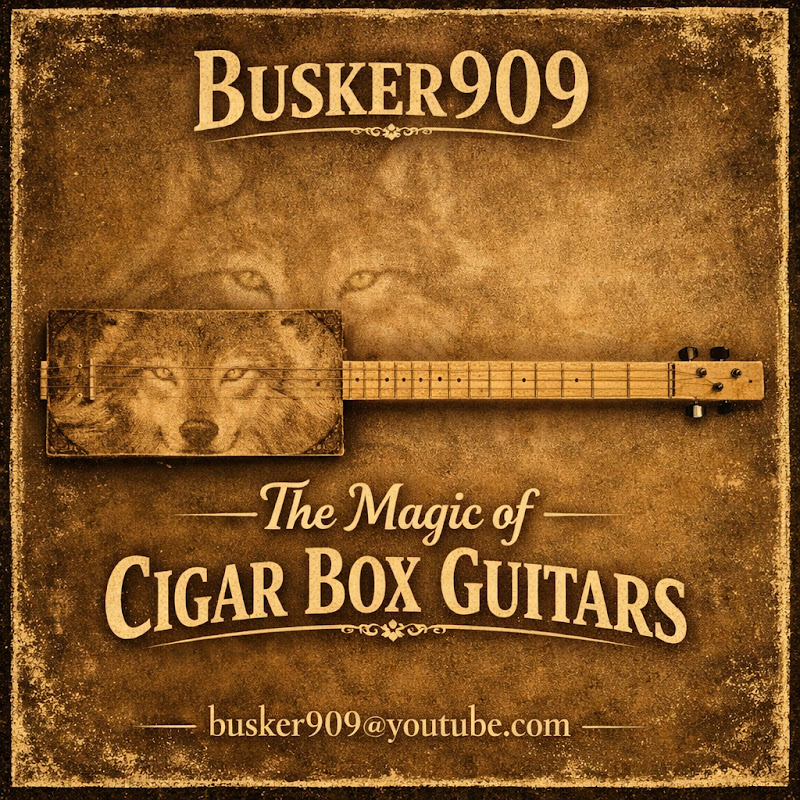 Busker 909 Cigar Box Guitar Lessons & More